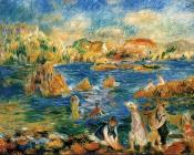 皮埃尔 奥古斯特 雷诺阿 : On the beach of Guernsey